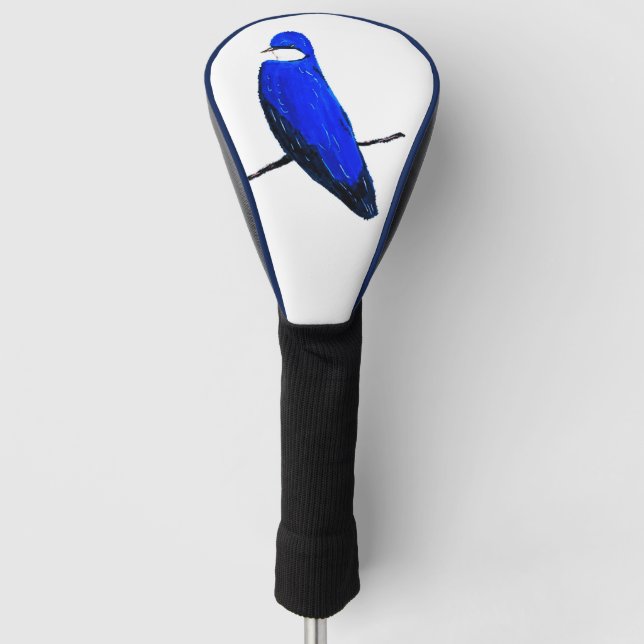 Artistic Blue Bird Tree Swallow Golf Head Cover (Front)