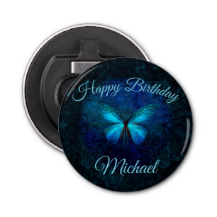 Artistic Blue Butterfly Design Bottle Opener