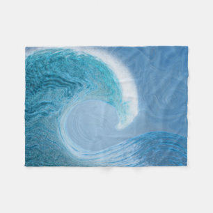 Artistic Blue Wave Fleece Blanket