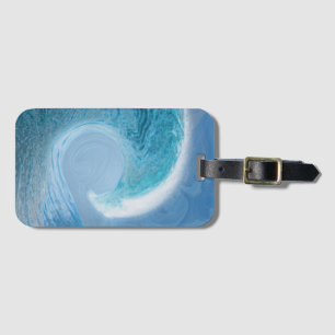 Artistic Blue Wave Luggage Tag