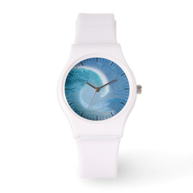 Artistic Blue Wave Watch (Front)