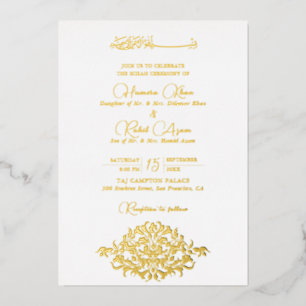 Artistic Botanical Floral Paisley Muslim Wedding