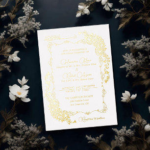 Artistic Botanical Floral Paisley Muslim Wedding