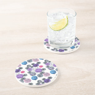 ​Artistic Botanical Watercolor Sandstone Coaster