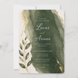 Artistic Botanical Wedding Invite