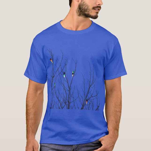 Artistic Bright Birds onree Branches gift friend T-Shirt (Front)