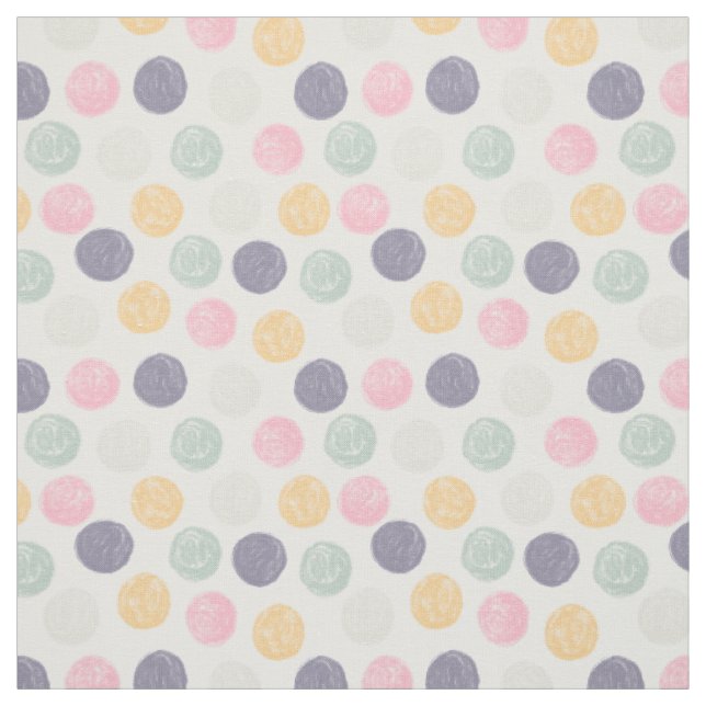 artistic brush stroke pastel polka dot fabric (Swatch)