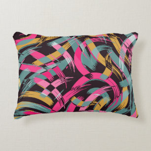 Artistic brush stroke pattern. accent pillow