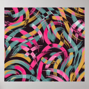 Artistic brush stroke pattern. poster