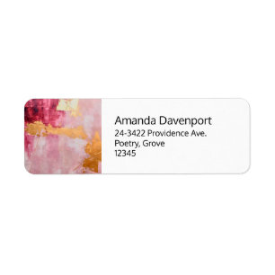 Artistic Brush Strokes Gold et rose Adresse