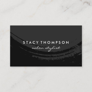 Artistic Brushed Black on Black Business Card
