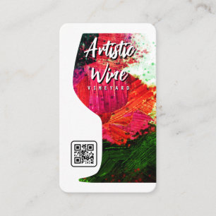 Artistic Brushed   Creative Wine Graphic Business Card