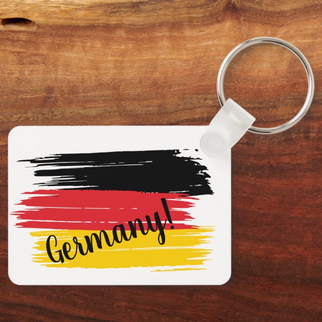 Artistic Brushstroke Germany Flag  Keychain (Front)