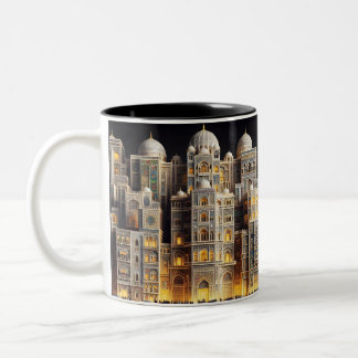 Artistic Building Two-Tone Coffee Mug