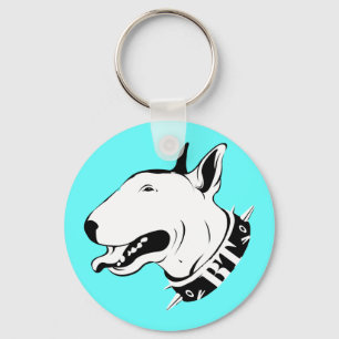 Artistic Bull Terrier Dog Breed Design Keychain