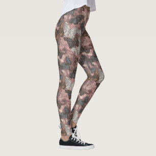 Artistic Butterfly Camo Aesthetic Exercise Yoga Leggings