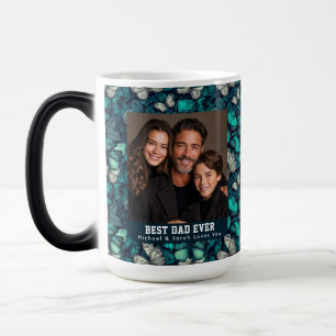 Artistic Butterfly Camouflage Happy Dad Birthday Magic Mug