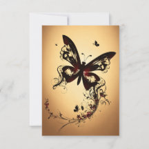 Artistic Butterfly Design Custom Thank You Cards