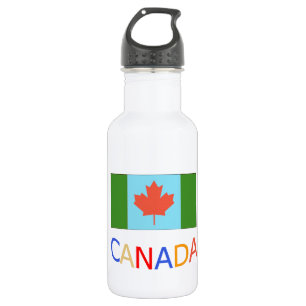 Artistic Canada flag patriotism.  Canada Day. 532 Ml Water Bottle