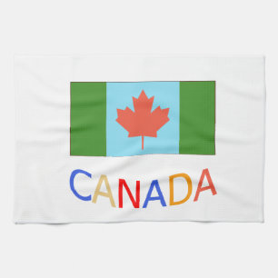 Artistic Canada flag patriotism. Canada Day. Kitchen Towel