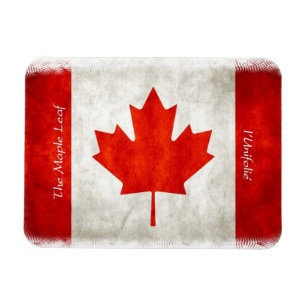 Artistic Canadian Flag Maple Leaf l'Unifolié  Magnet