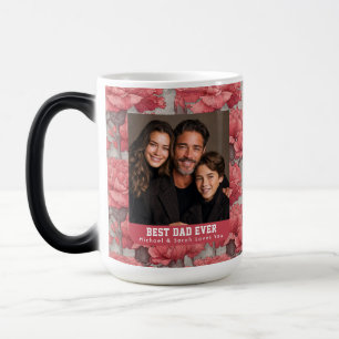 Artistic Carnation Flower New Dad Birthday Coffee  Magic Mug