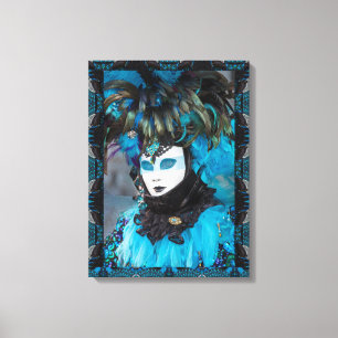 Artistic Carnival Costume Portrait, Venice Canvas Print
