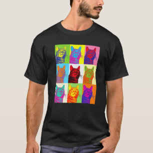 Artistic Cat 1960s Pop Cat Cat T-Shirt