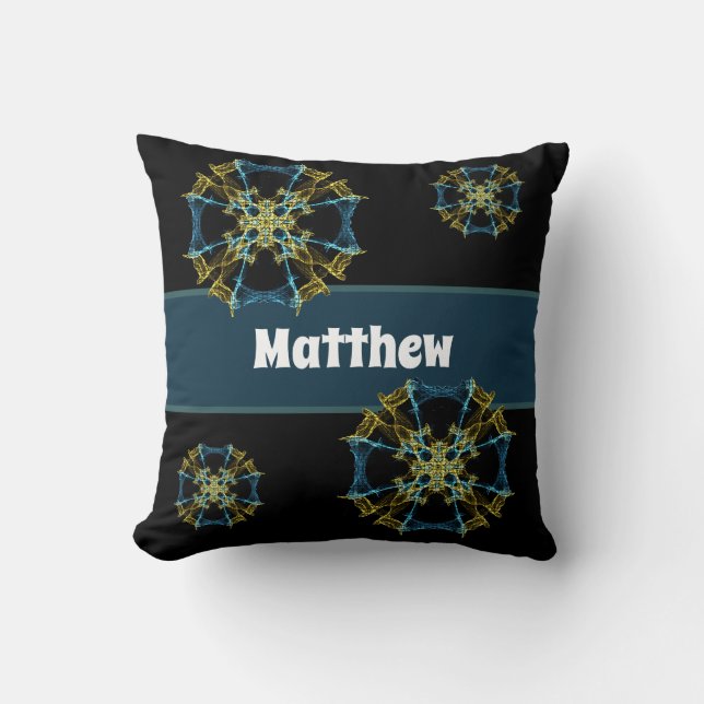 Artistic Celestial Light Pattern Gender Neutral Throw Pillow (Front)