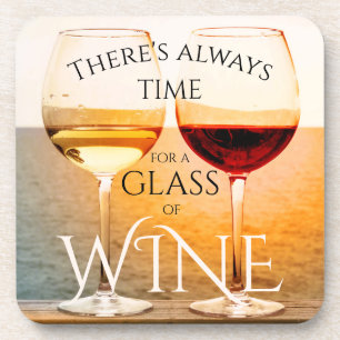 Artistic Cheers Ocean and Wine Coasters