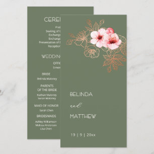 Artistic Cherry Blossom   Wedding Program