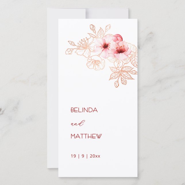 Artistic Cherry Blossom | Wedding Program (Front)