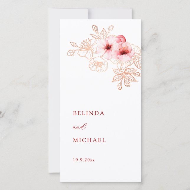 Artistic Cherry Blossom | Wedding Program (Front)