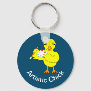 Artistic Chick Keychain