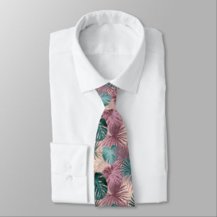 Artistic Christmas Gift For Men Tropical Floral Tie