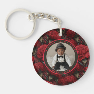 Artistic Christmas Gifts For Her Floral Carnation Keychain
