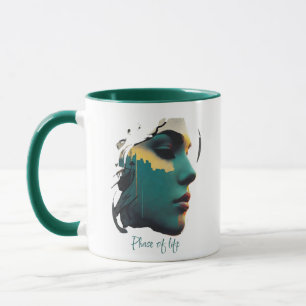 Artistic Cityscape Profile Combo Mug