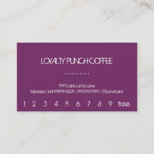 Artistic Coffee Stain Loyalty Reward Card