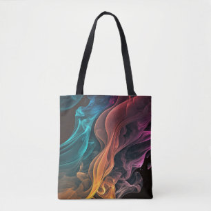 Artistic Color Smoke Pattern Tote Bag