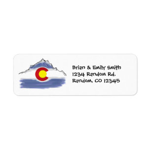 Artistic Colorado mountain custom address labels