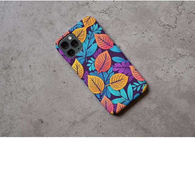 Artistic Colorful Autumn Leaves Botanical Pattern Case-Mate iPhone Case (Creator Uploaded)