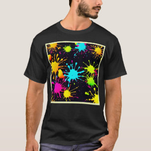 Artistic Colour Burst with Dripping Paint T-Shirt