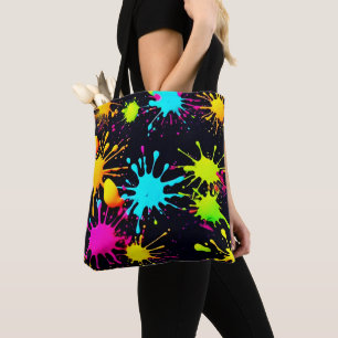 Artistic Colour Burst with Dripping Paint Tote Bag