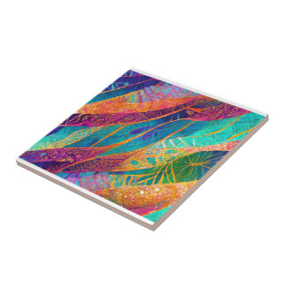 Artistic Colourful Botanical Decorative Tiles