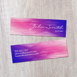 Artistic Colourful Clouds Mini Business Card