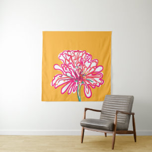 Artistic Colourful Flower Tapestry