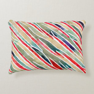 Artistic colourful hand kraft abstract pattern Pin Accent Pillow