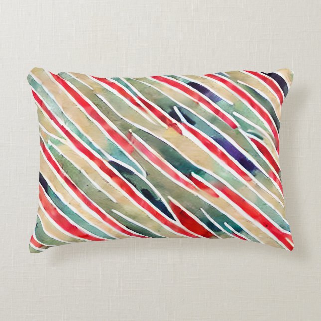 Artistic colourful hand kraft abstract pattern Pin Accent Pillow (Front)