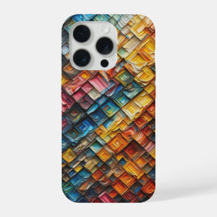 Artistic Colourful Oil Paint Squares Phone Case
