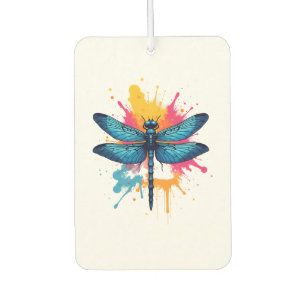 Artistic Colourful Pop Art painted Dragonfly Air Freshener